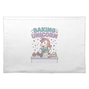 Unicorn Baking Unicorn Trendy Product Graphic_1 Cloth Placemat