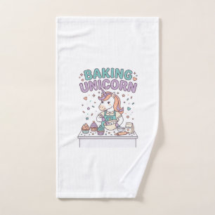 Unicorn Baking Unicorn Trendy Product Graphic_1 Hand Towel