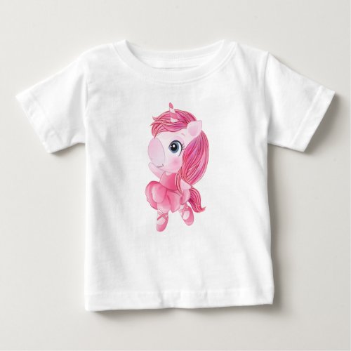 Unicorn Ballerina Baby T_Shirt