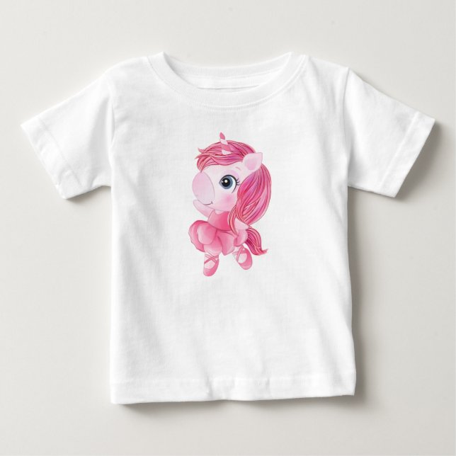 Unicorn Ballerina Baby T-Shirt (Front)