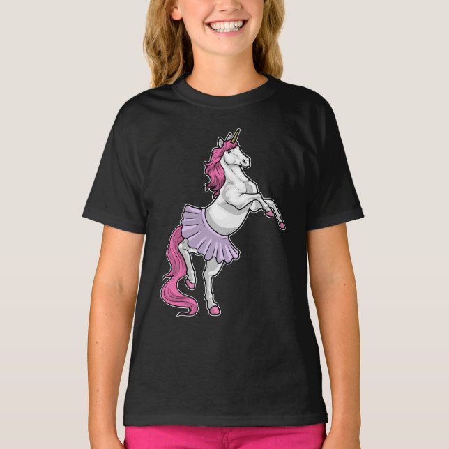 Unicorn Ballerina Ballet Dance T-Shirt (Front)