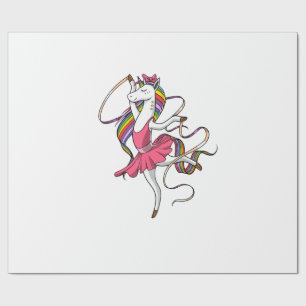 Unicorn Ballerina Rainbow Ballet Dancer Women Girl Wrapping Paper