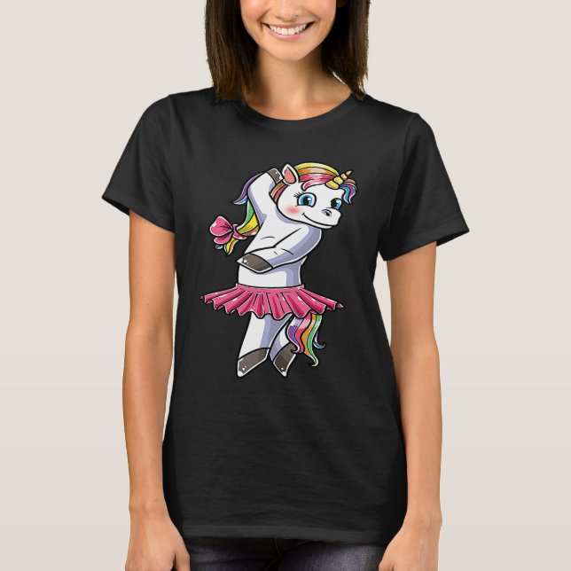 Unicorn Ballet Dance Ballerina Dancing Danseuse  1 T-Shirt (Front)