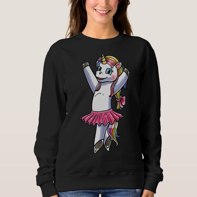 Unicorn Ballet Dance Ballerina Dancing Danseuse  2 Sweatshirt (Front)