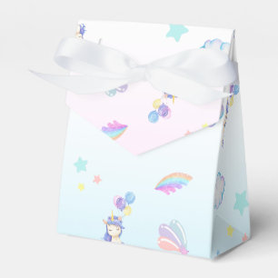 Unicorn balloon rainbow gradient birthday party favor boxes