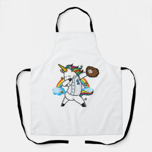Unicorn Baseball Rainbow Baseball Lover I Unicorn Apron