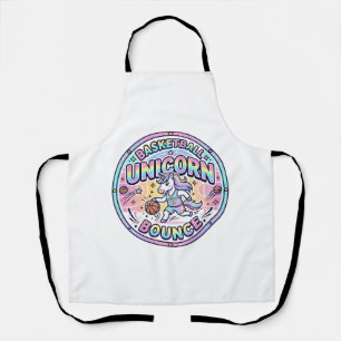 Unicorn Basketball Unicorn Bounce Funny Shirt Grap Apron