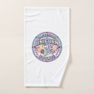 Unicorn Basketball Unicorn Bounce Funny Shirt Grap Hand Towel