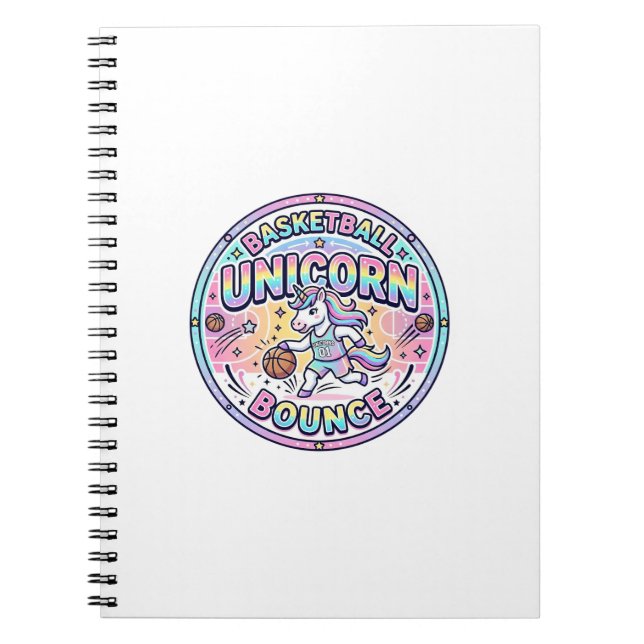 Unicorn Basketball Unicorn Bounce Funny Shirt Grap Notebook (Front)