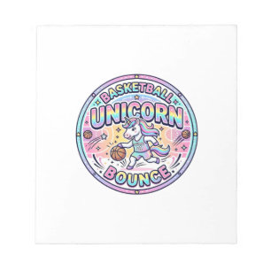 Unicorn Basketball Unicorn Bounce Funny Shirt Grap Notepad