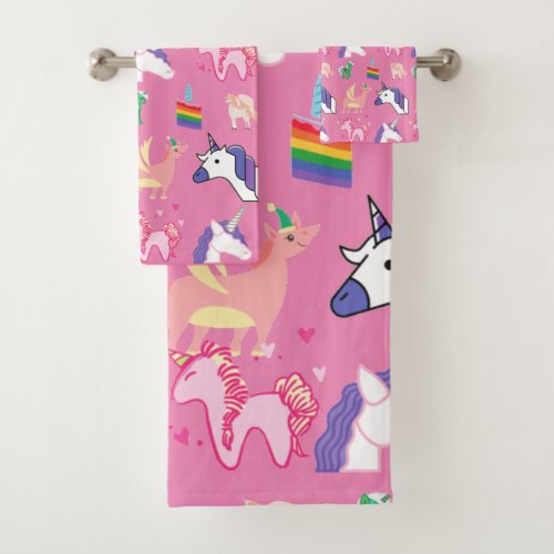 Unicorn Bath Towel Set