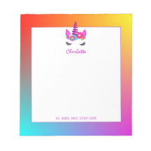 Unicorn Be Kind Stay Safe Cute Personalized