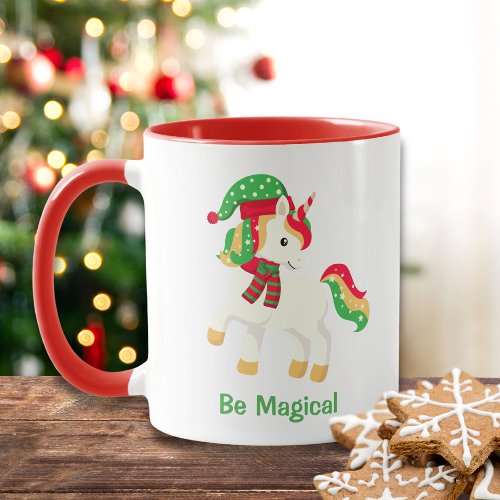 Unicorn Be Magical Cute Christmas Unicorn Girly Mug