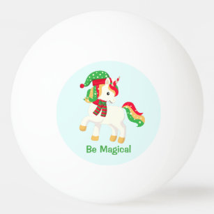 Unicorn Be Magical Cute Christmas Unicorn Girly Ping Pong Ball