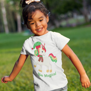 Unicorn Be Magical Cute Christmas Unicorn Girly T-Shirt