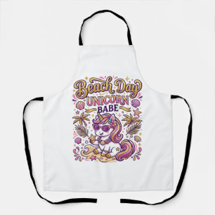 Unicorn Beach Day Unicorn Babe Stylish Zazzle Desi Apron