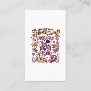 Unicorn Beach Day Unicorn Babe Stylish Zazzle Desi Business Card