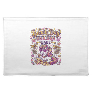 Unicorn Beach Day Unicorn Babe Stylish Zazzle Desi Cloth Placemat