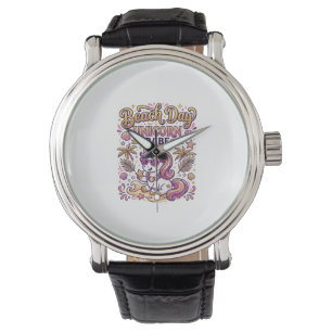 Unicorn Beach Day Unicorn Babe Stylish Zazzle Desi Watch