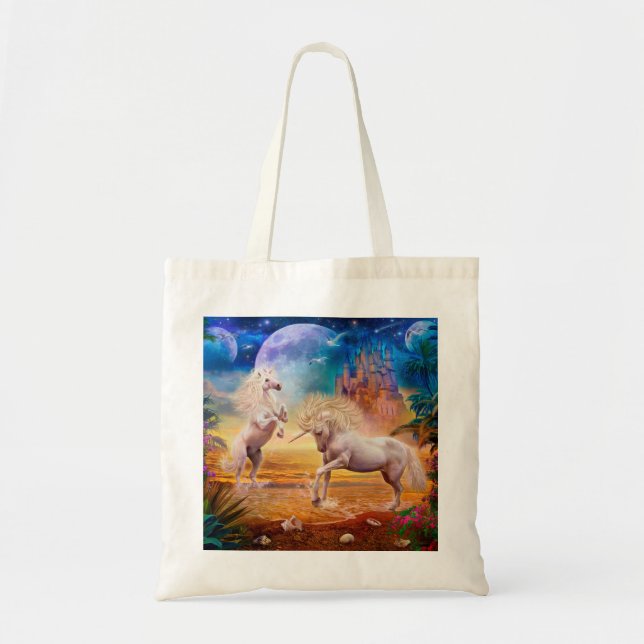 Unicorn Beach Tote Bag (Front)