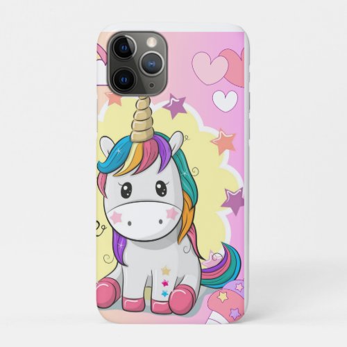unicorn beautiful design iPhone 11 pro case