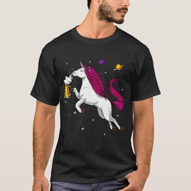 Unicorn Beer Party T-Shirt (Front)
