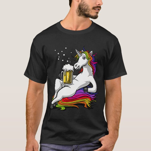 Unicorn Beer Party T-Shirt (Front)