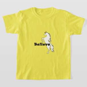 Unicorn Believe Design - Girls' Basic T-Shirt