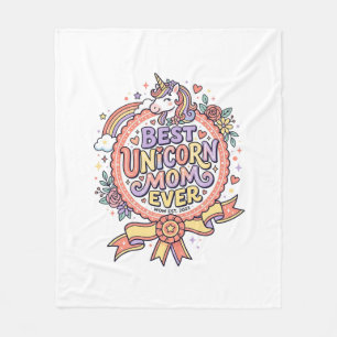 Unicorn Best Unicorn Mom Ever Whimsical Zazzle Des Fleece Blanket
