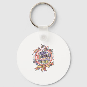 Unicorn Best Unicorn Mom Ever Whimsical Zazzle Des Keychain
