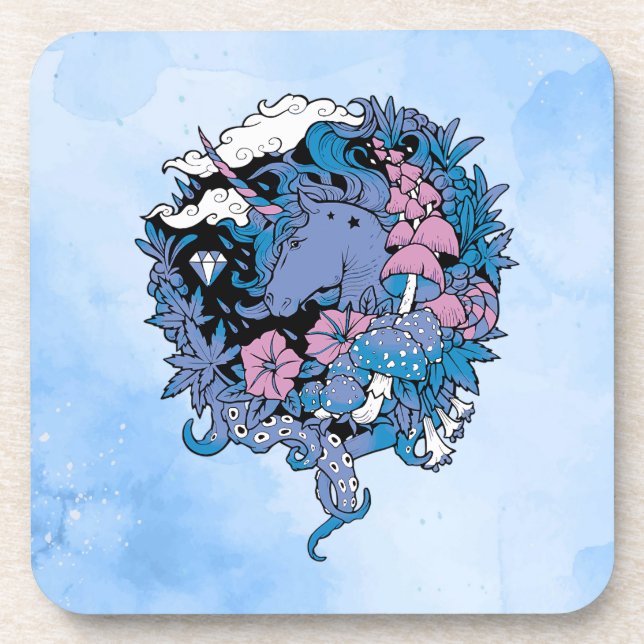 Unicorn Beverage Coaster (Front)