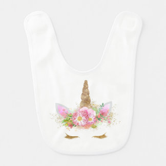 Unicorn Bib Unicorn Face Baby Girl Bib