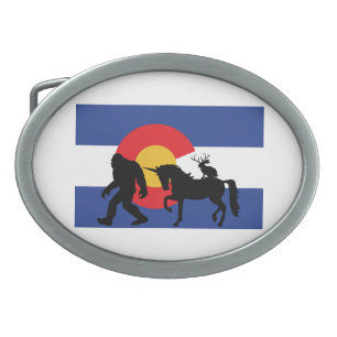 Unicorn, Bigfoot and Jackalope Belt Buckle
