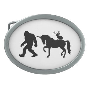 Unicorn, Bigfoot, Jackalope Belt Buckle