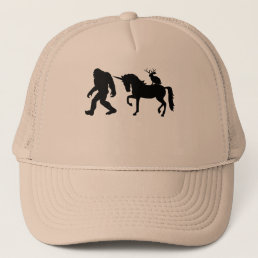 Unicorn, Bigfoot, Jackalope Trucker Hat
