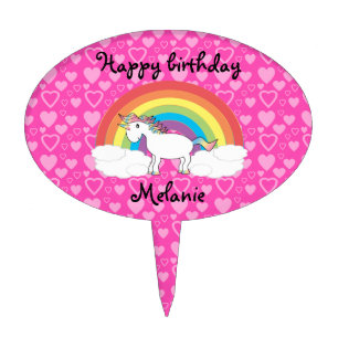 Unicorn birthday cake topper