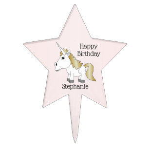 Unicorn Birthday Cake Topper