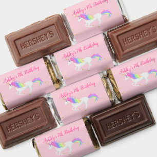 Unicorn Birthday Candy    Magical Pink & Gold Hershey's Miniatures