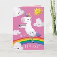 Unicorn Birthday Card