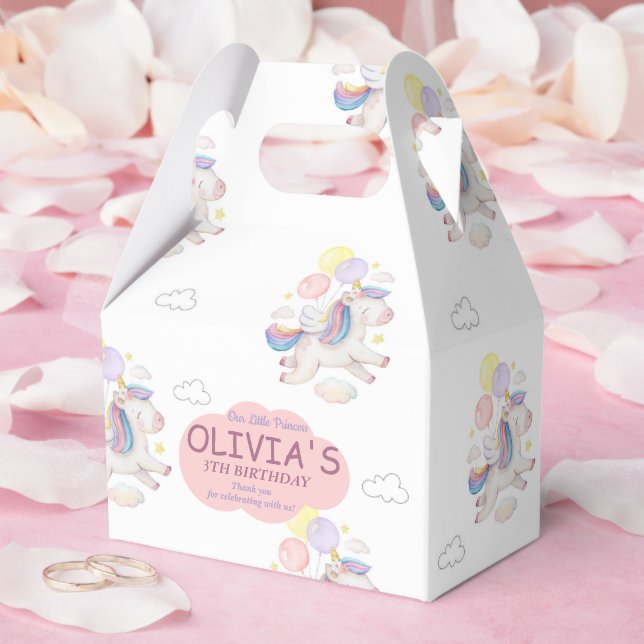 Unicorn Birthday Favor Box for Girls Party (Wedding)