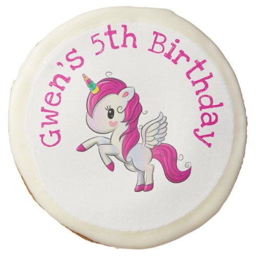 Unicorn Birthday Favor Sugar Cookie