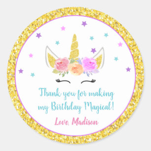 Unicorn Birthday Favor Tags