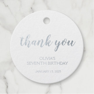 Unicorn Birthday Foil Favor Tags
