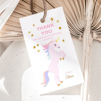 Unicorn Birthday Gift Tag - Favor Tags