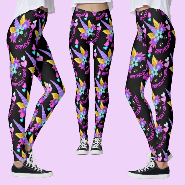 Unicorn, Birthday Girl, Birthday Party   Leggings (Creator Uploaded)