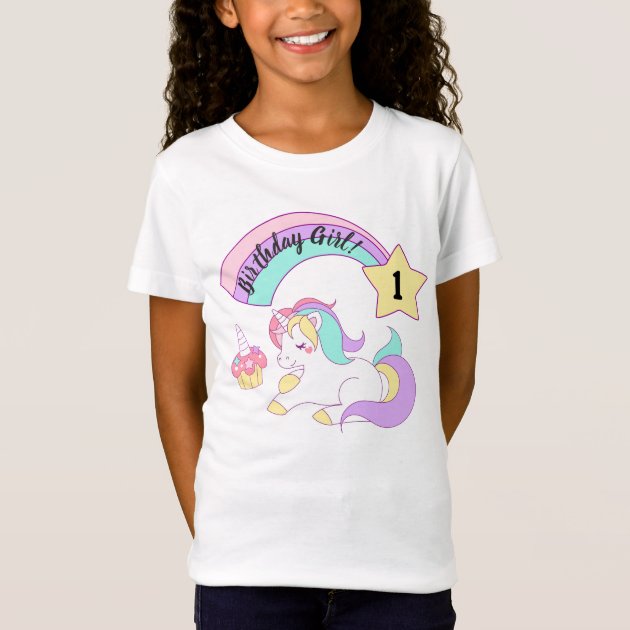 Believe In Younicorns Girls Fitted T-Shirt Unicorn Birthday Gift Idea 
