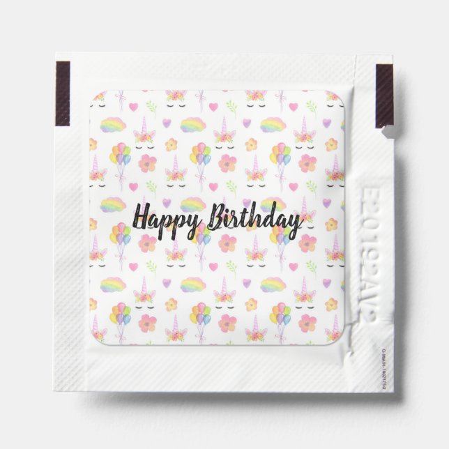 Unicorn Birthday Hand Sanitizer Packet (Sticker on Packet)