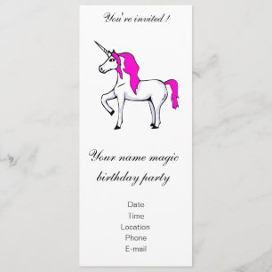'Unicorn' birthday invitation