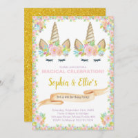 Unicorn Birthday Invitation