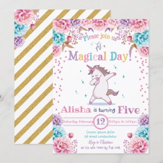 Unicorn Birthday Invitation
